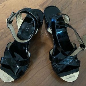 Jimmy Choo Patent Leather Ombré Wedges